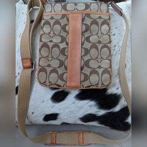 Coach Brown and Tan Crossbody Bag